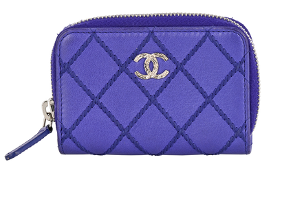 Chanel Coin Purse, &pound;350, Accessories, Blue/Purple, Leather, Front view